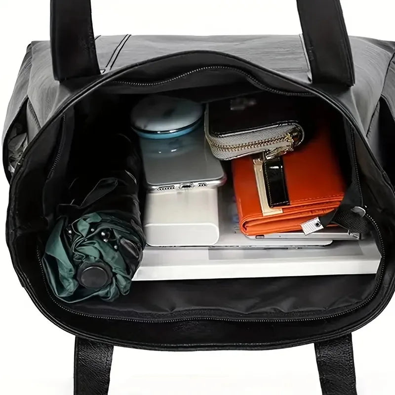 Vintage large capacity canvas women's handbag shoulder bag commuting work leisure handbag travel shopping bag