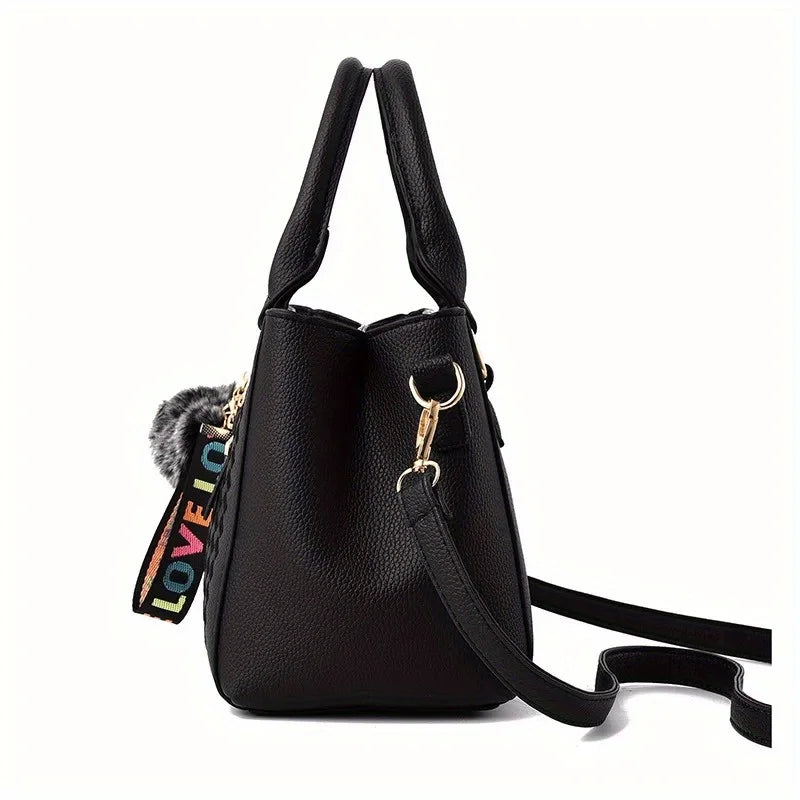 Embroidery Messenger Bags Women Handbags Bags For Women Sac A Main Ladies Hair Ball Hand Bag