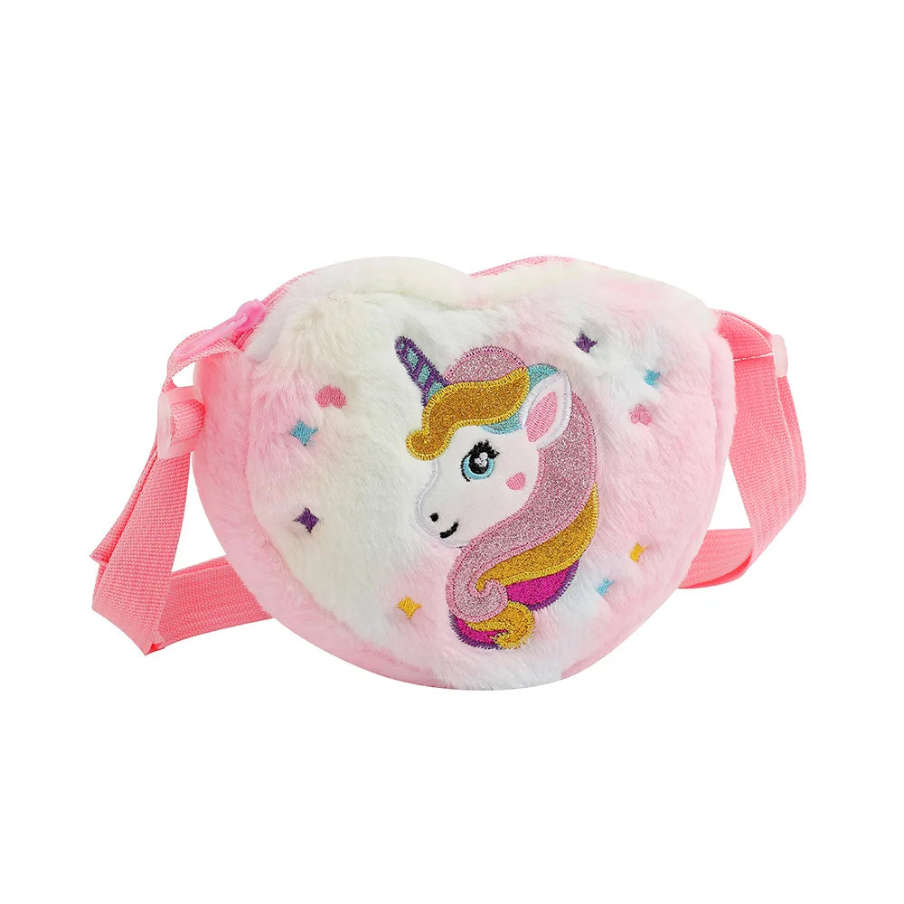 Fashion Sweet Unicorn Handbags For Girls Cute Kid Crossbody Shoulder Bag Children Birthday Party Gift Little Girl Small Purse