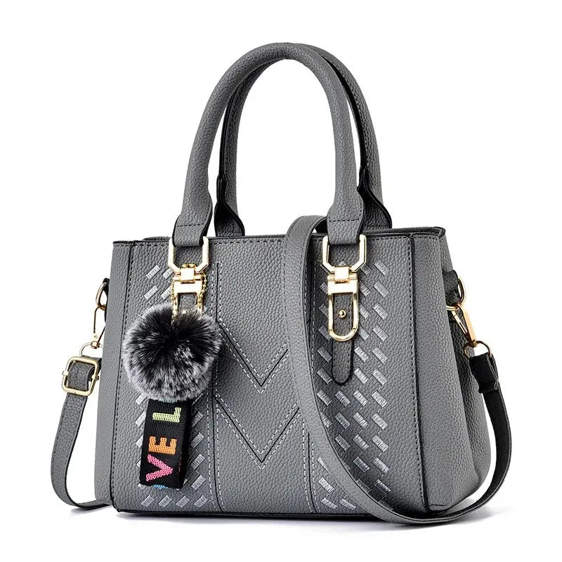Embroidery Messenger Bags Women Handbags Bags For Women Sac A Main Ladies Hair Ball Hand Bag